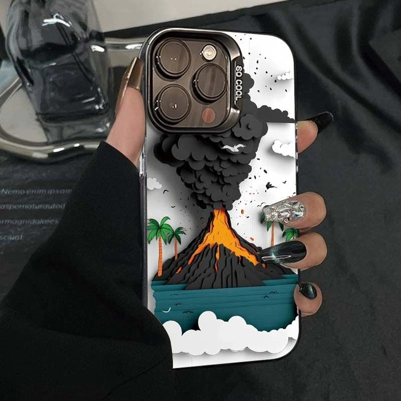 Volcano Eruption Phone Case For iPhone