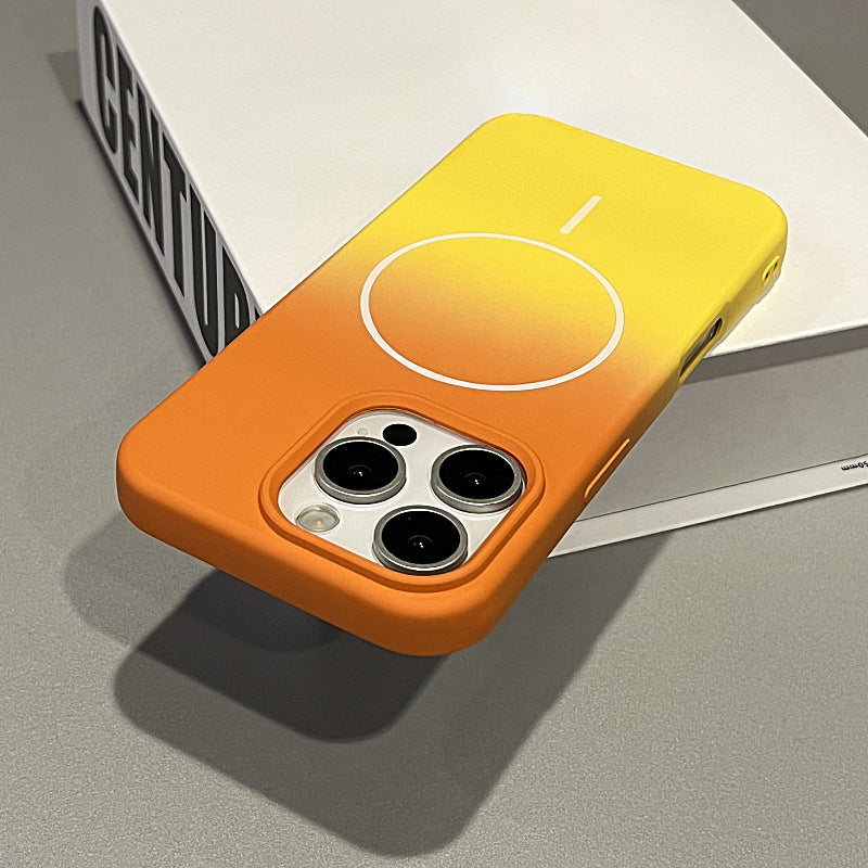 Gradient Thin Circle Magnetic Phone Case For iPhone
