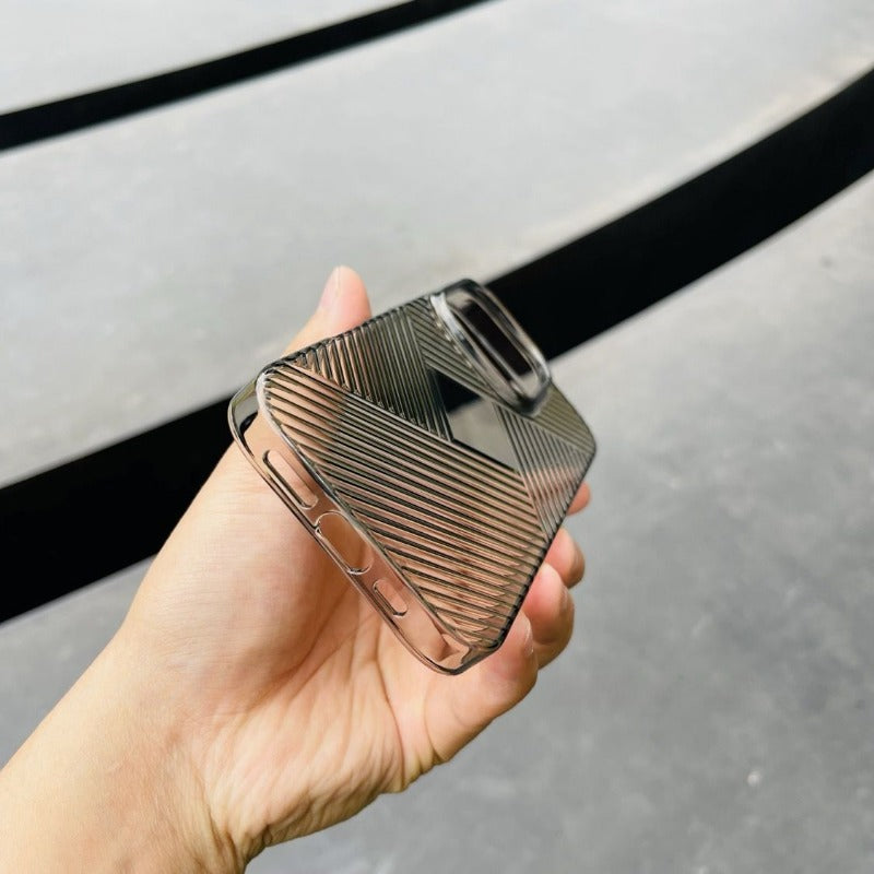 Non-yellowing 3D Pattern Transparent Phone Case For iPhone