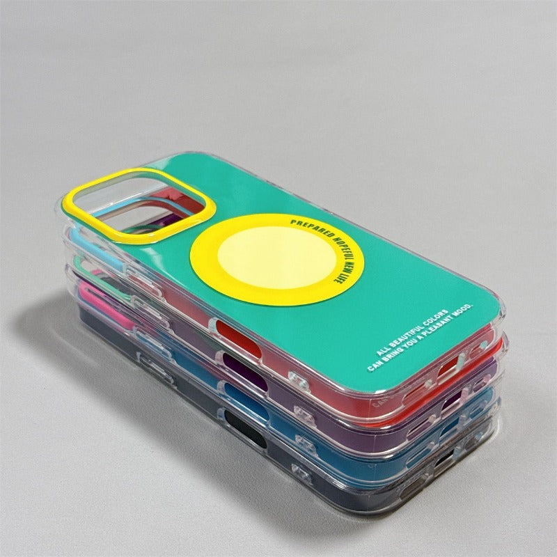 Contrast Color Magnetic Phone Case For iPhone