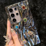 Pleated Electroplating Phone Case For Samsung