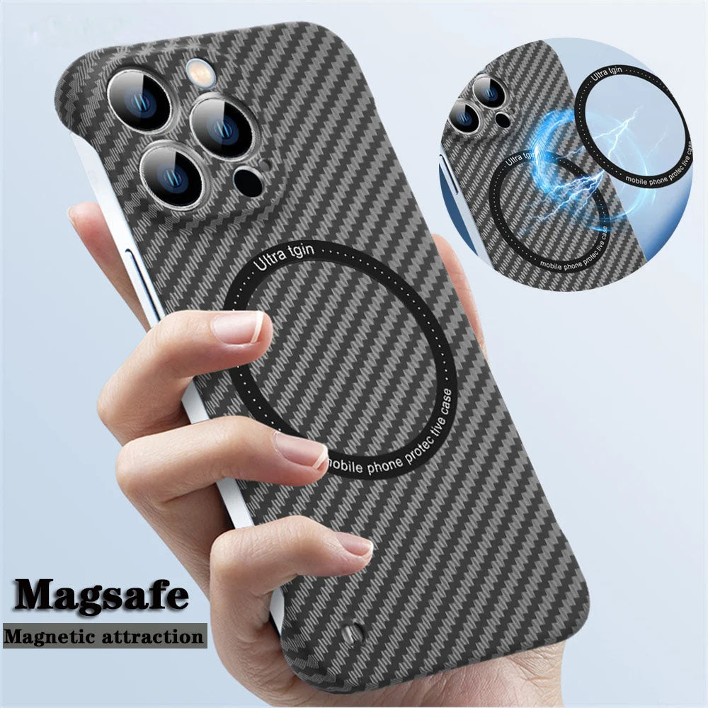 Ultra Thin Carbon Fiber Magnetic Case for iPhone