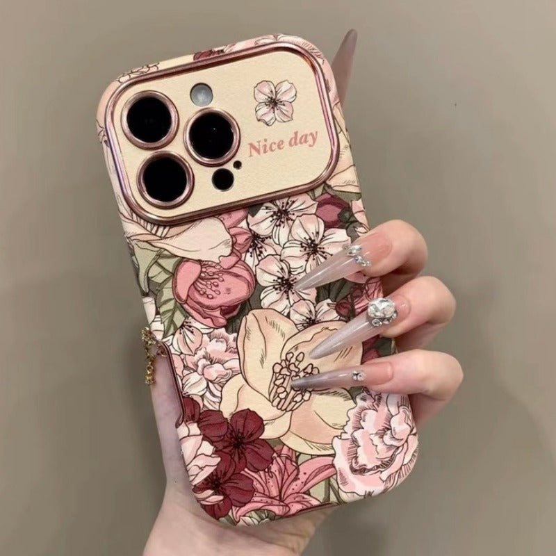 Oil Painting 3D Flower Phone Case For iPhone