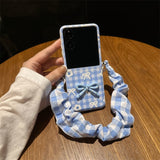 Blue and White Phone Case For Samsung Z FLIP 7 6 5 4