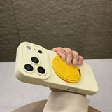 Yellow Stand Minimalist Phone Case For iPhone