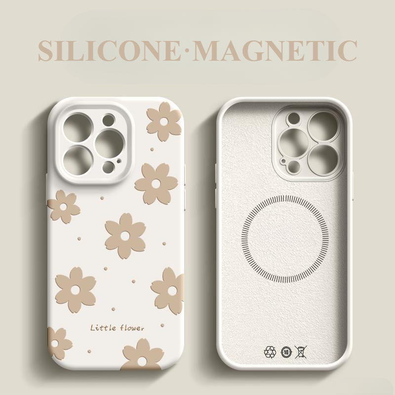 Flower Liquid Silicone Phone Case For iPhone