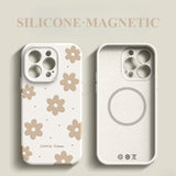 Flower Liquid Silicone Phone Case For iPhone