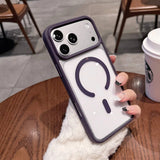Luxury Clear Acrylic Magnetic  Transparent Shockproof Hard Case For iPhone