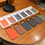 Premium Woven-Texture Magnetic Wireless Charging Phone Case for iPhone