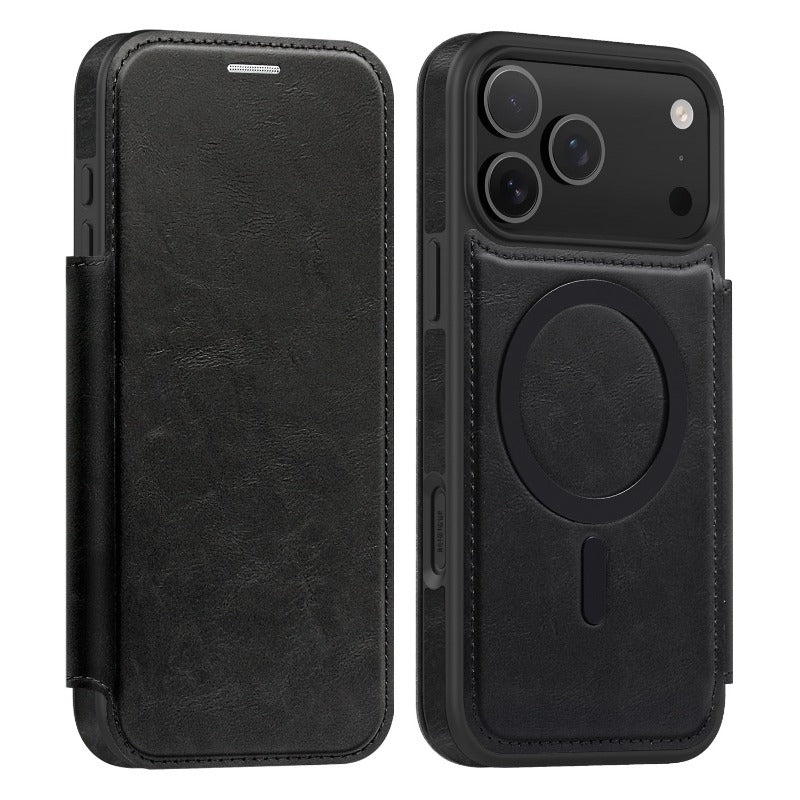 Leather Magnetic Flip Phone Case For iPhone