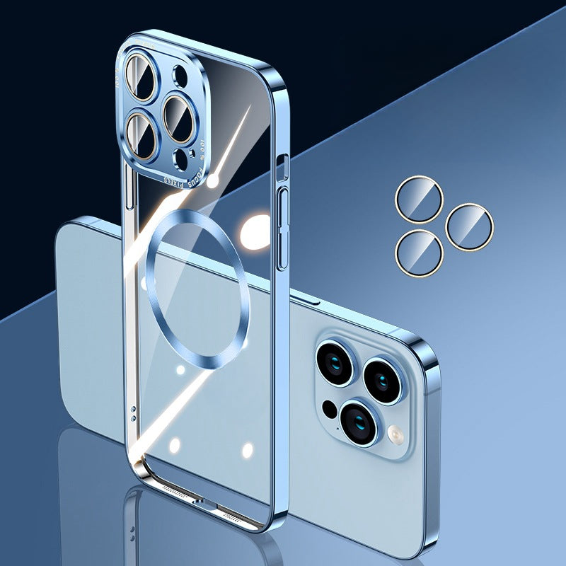Transparent Magnetic Drop-Proof Phone Case For iPhone