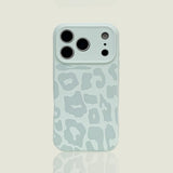 Leopard Print Liquid Silicone Phone Case For iPhone