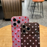Polka Dots Glitter Pink Magnetic Case For iPhone
