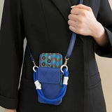 Color-blocked Card Holder Lanyard Phone Case For iPhone