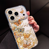 Faux Knitted Butterfly Transparent Phone Case For iPhone