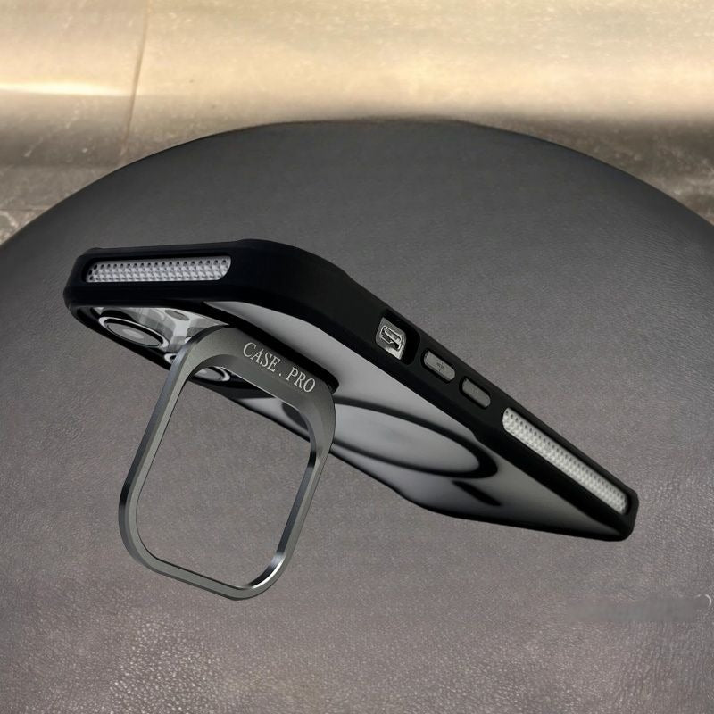 Hardware Lens Bracket Phone Case For iPhone