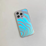 Luxury new Wave laser soft edge hard shell for iPhone