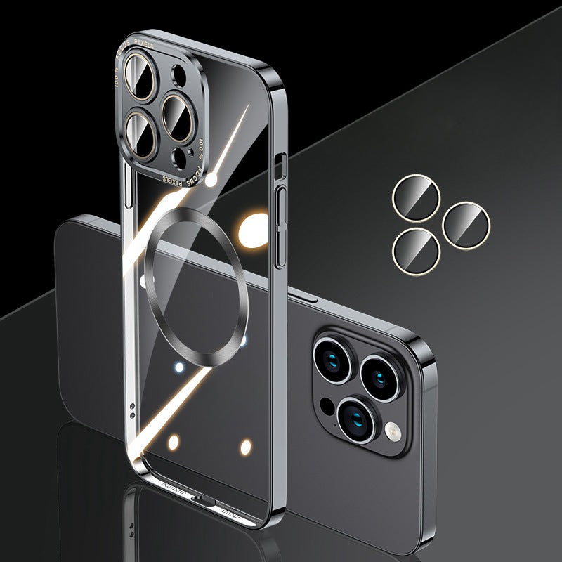 Transparent Magnetic Drop-Proof Phone Case For iPhone