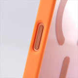Metal Lens Frame Frosted Magnetic Phone Case For iPhone