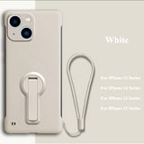 Hard Back With Long Holder Stand Lanyard Phone Case For iPhone