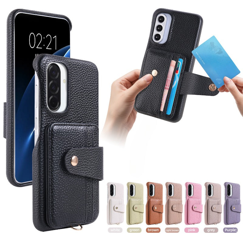 Card Holder PU Leather Phone Case For Samsung