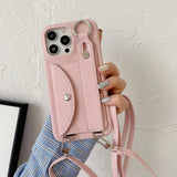 Wrist Strap Crossbody Lanyard Case For iPhone