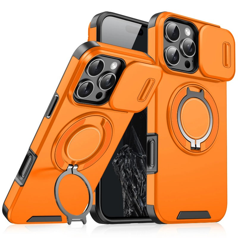 Heavy-duty Rugged Magnetic Ring Stand Case For iPhone