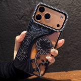 Flower Glitter Phone Case For iPhone