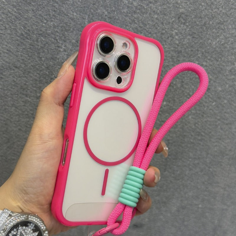 Thin Circle Magnetic Transparent Phone Case For iPhone