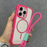 Thin Circle Magnetic Transparent Phone Case For iPhone