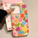 Glitter Flower Phone Case For iPhone