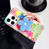 Oil Painting Flower Magnetic Phone Case For iPhone