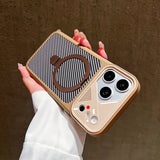 Plating Bracket Magnetic Case For iPhone