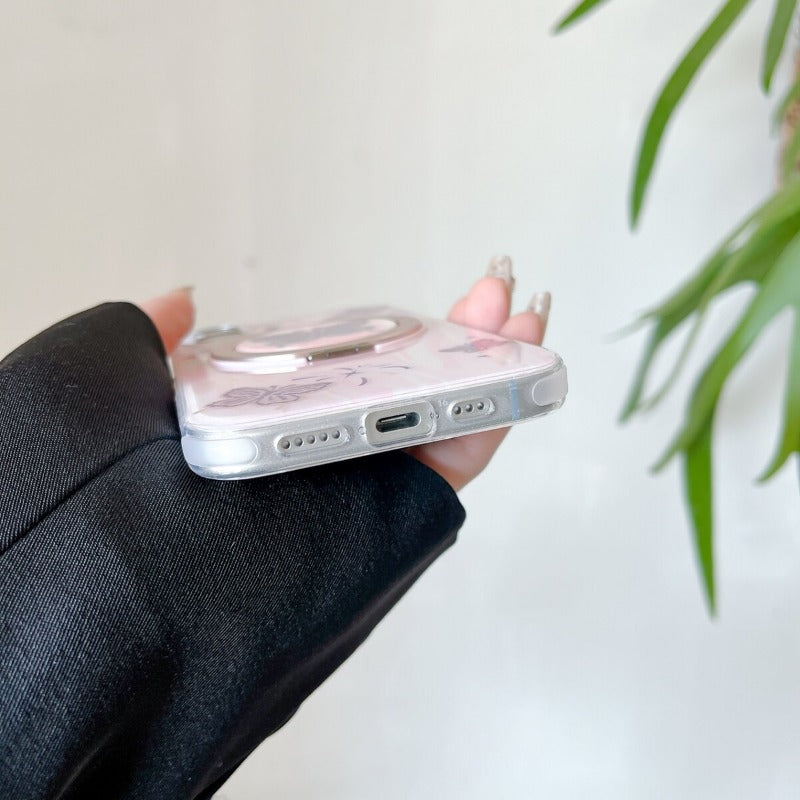 Butterfly Bracket Magnetic Phone Case For iPhone