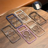 Thin Magnetic Transparent Phone Case For iPhone