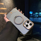 Corrugated 360 °rotating Magnetic Bracket Phone Case For iPhone