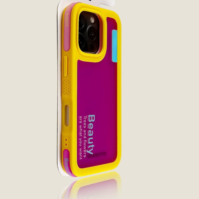 Contrast Color Anti-collision Strip Phone Case For iPhone