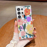 Flower-shaped Transparent Magnetic Phone Case For Samsung