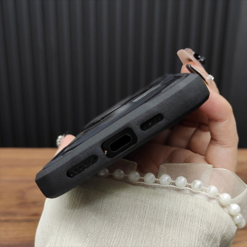 Magnetic Folding Bracket Silicone Phone Case For iPhone