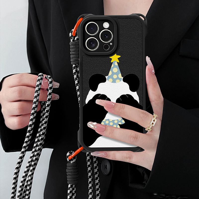 Panda Lanyard Phone Case For iPhone