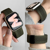 Breathable Woven Magnetic Buckle Strap For Apple Watch