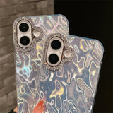 3D Water Ripple Glitter Ultra Thin Frameless  Case For iPhone