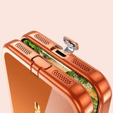 Plating Clear Lens Protector Magnetic Phone Case For iPhone