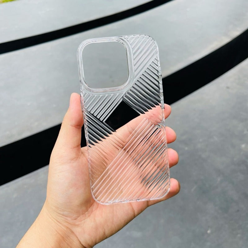 Non-yellowing 3D Pattern Transparent Phone Case For iPhone