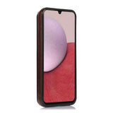 Wallet Double Button Flip Leather Case For Samsung