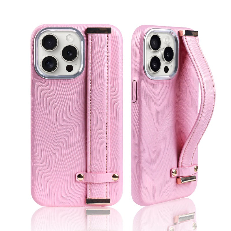 Wristband Metal Ring Lens Phone Case For iPhone