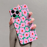 Flower Hard PC Bumper Cover Coque Phone Case For iPhone