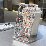 Retro Flower Clear Case For iPhone