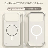 Frameless Solid Color Magnetic Case For iPhone