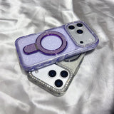Shiny Magnetic Stand Phone Case For iPhone
